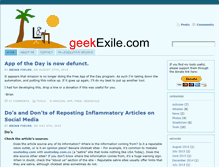 Tablet Screenshot of geekexile.com